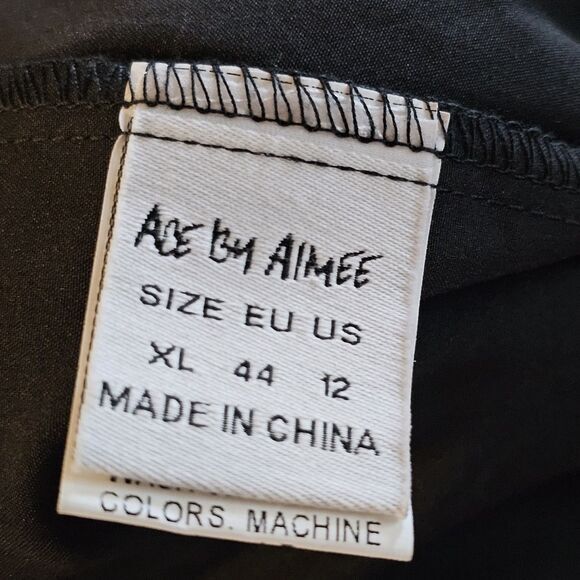 Ace By Aimee Black Ruffled Off - Shoulder Jumpsuit XL/12 Sexy Spring - Picture 5 of 11